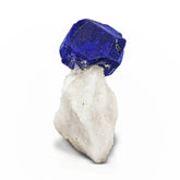 Focal Crystal of Lazurite on Calcite